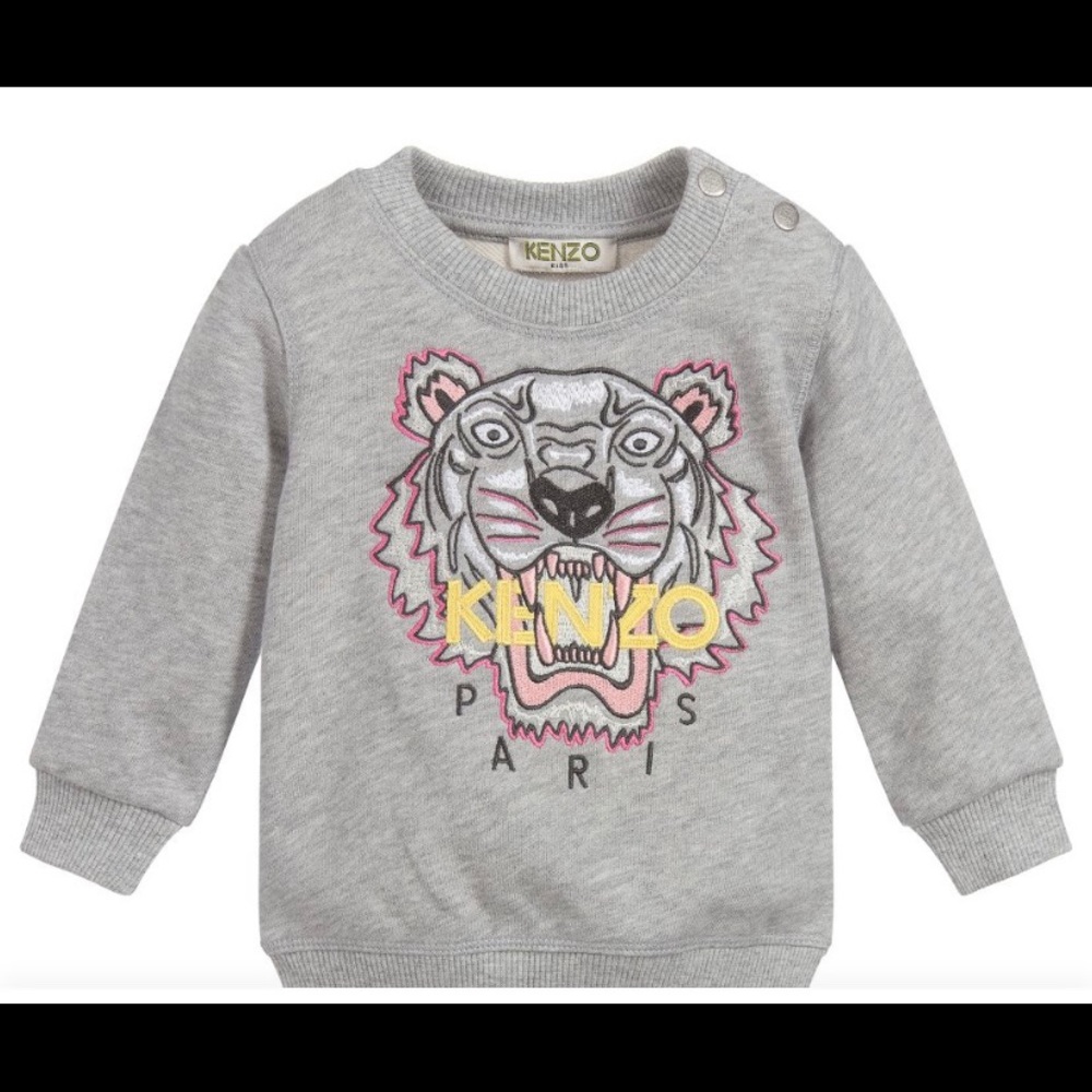 Tiger head grey sweatshirt KENZO